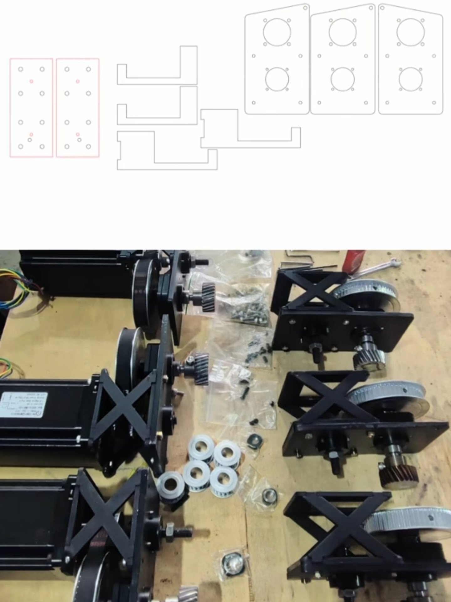 Desenho técnico DXF dos redutores